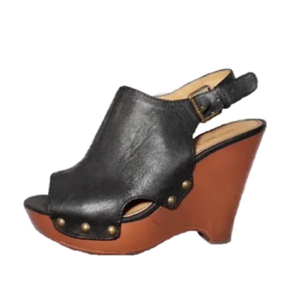 Nine West McKee Slingback Peep Toe Wedge Sandal